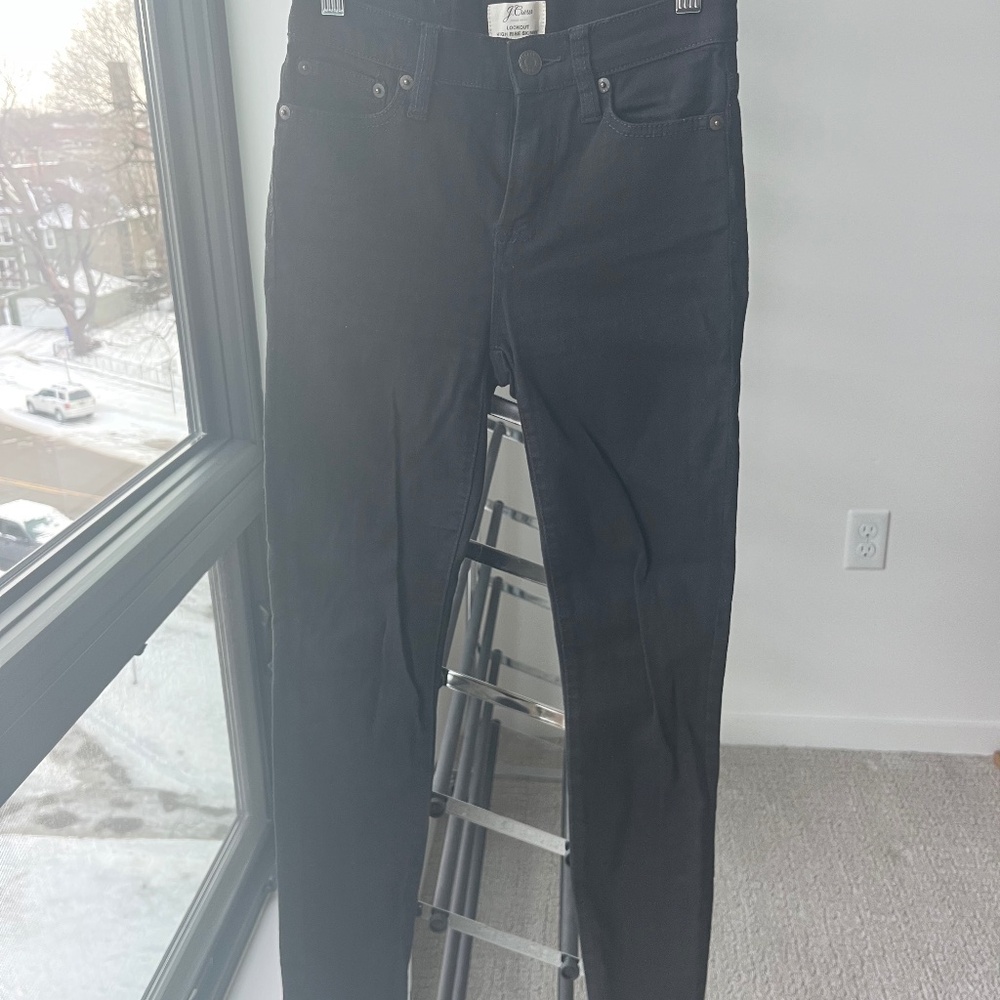 Jcrew black lookout high rise skinny jean 23